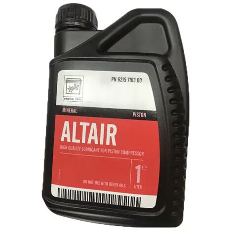 Abac – Huile minérale 1 litre pour compresseur à piston – Viscosité ISO VG 100 – Pour mono-étagés et bi-étagés – Haute qualité