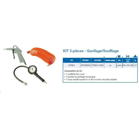 Abac - KIT 3 pièces - Gonflage/Soufflage gonflage standard - KIT3NHC