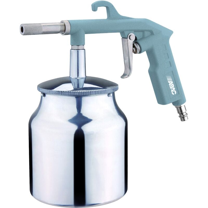 Image of ABAC Pistola Sabbiatrice per Compressore G-560A, Sabbiatrice con Serbatoio per Sabbia da 1l, Ugello da 6 mm, Pressione Max 8 Bar