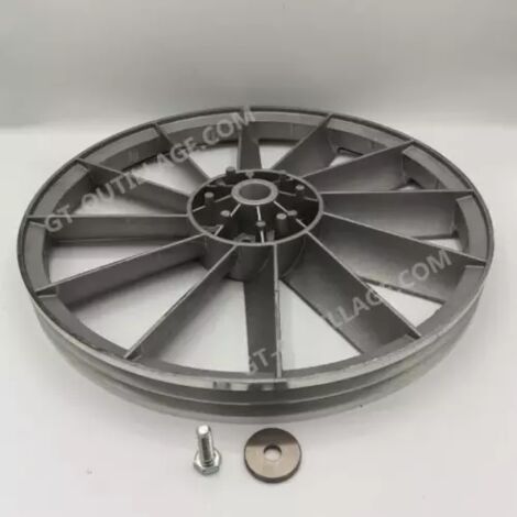Abac – Poulie pour compresseur d'air 430 mm – Compatible modèles B5900BF, B6000, B7000 – Entraxe conique 27/29 mm – Poids 1.6 kg