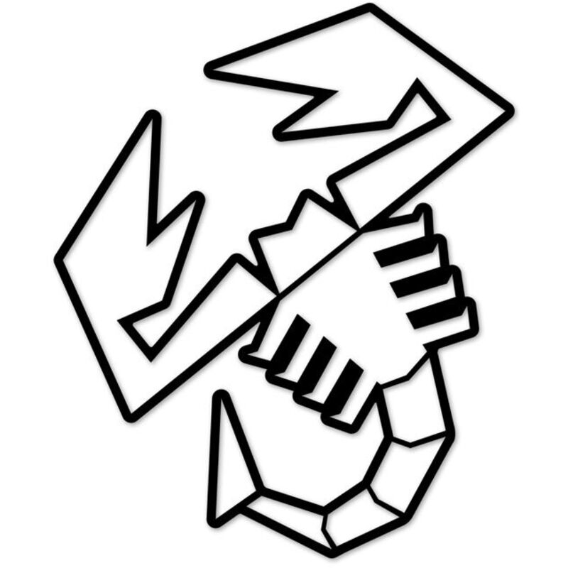 Abarth Adesivo Scorpione Trasparente 120 mm - Colore: NERO