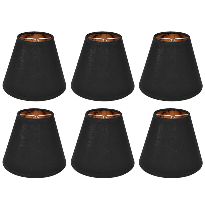 6PCS Abat-jour en tissu Clip sur abat-jour pour E14 Table Lustre Lampe de sol Lampe murale Décor de chambre - Sjlerst