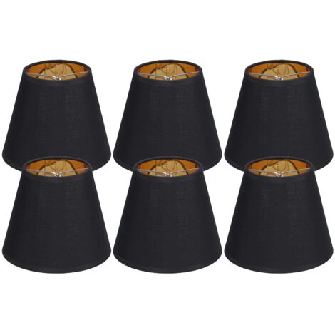 Abat-jour à clipser, Ensemble de 6 Abat-jours Décoratifs en Tissu pour Lampe Table et Applique Murale, Structure pour Ampoules Bougie,Accessoires Abat-jour Vintage pour Décoration Intérieure