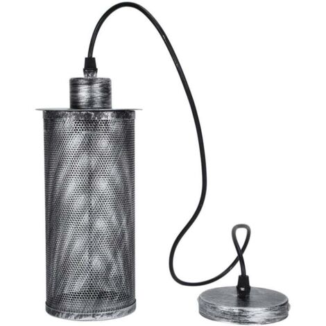 Abat-Jour, Abat-Jour de Lampe à Suspension rétro Durable, Fer Stable Unique pour Bar à la Maison, café(Balayer l'argent)