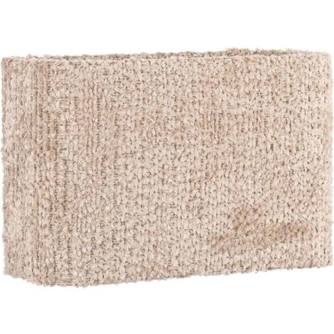 abat jour beige rectangulaire effet tissu élégant pour décoration chaleureuse - beige effet tissu bouclé