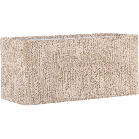 Abat-jour beige tissu chaleureux forme rectangulaire élégant - beige doux chaleureux