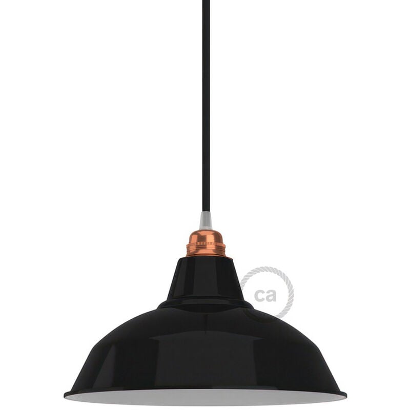 Paralume Bistrot in metallo smaltato con attacco E27, diametro 30