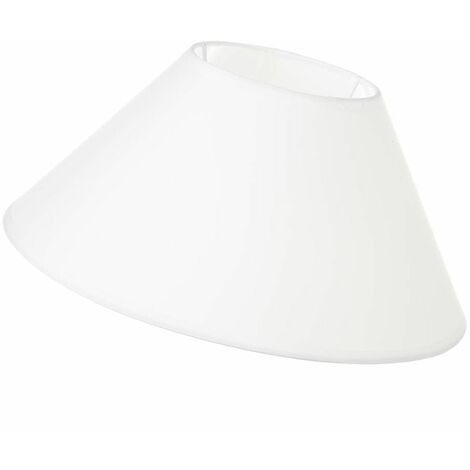 Abat-jour blanc 40 cm – Polyester et métal – Hauteur 21 cm – Compatible douilles E14/E27 – Design moderne pour intérieur – Unimasa