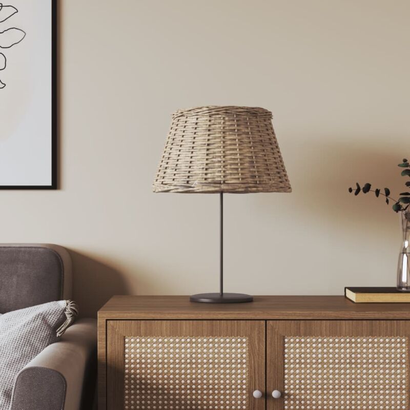 Abat-jour marron Ø50x30 cm osier