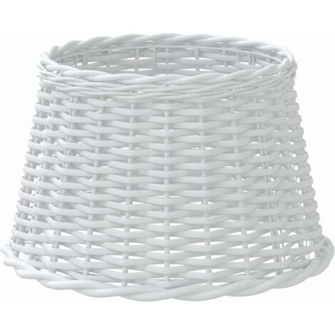 Abat-jour blanc 45x28 cm osier CFW94249