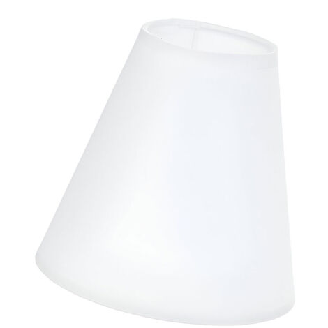 Abat-jour blanc en polyester et métal – Hauteur 15 cm – Diamètre 15 cm – Bague d'adaptation E14/E27 incluse – Unimasa
