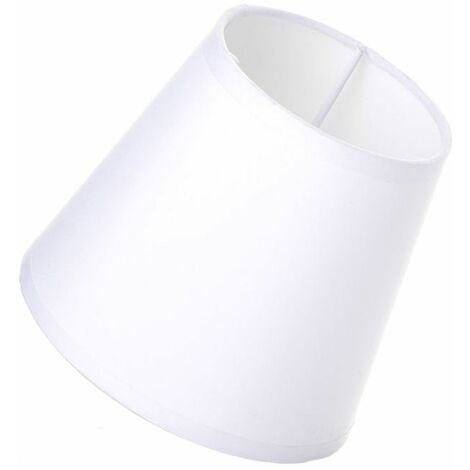 Abat-jour blanc en polyester – Hauteur 11.5 cm – Diamètre 13 cm – Compatible douilles E14 et E27 – Élégant pour décoration intérieure – Unimasa
