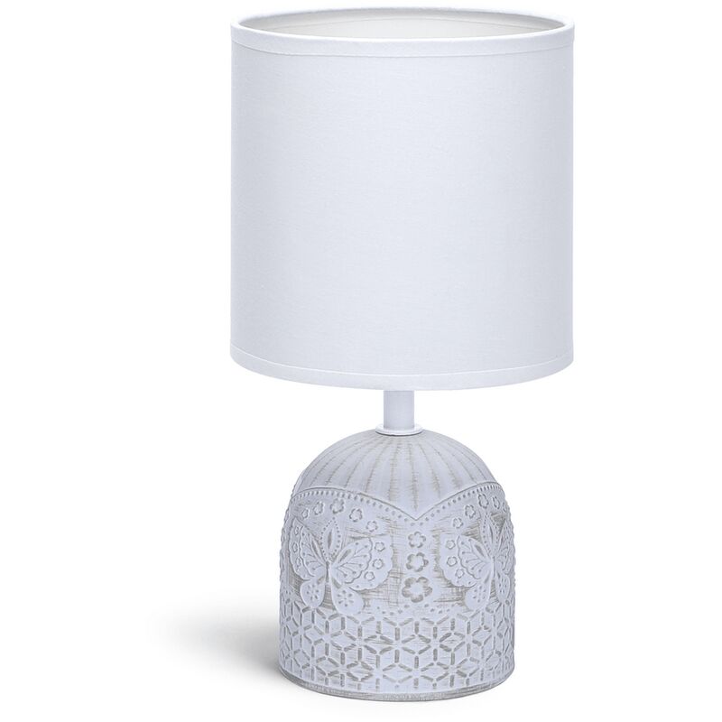 Aigostar - Abatjour Butterfly Bianca lampada da