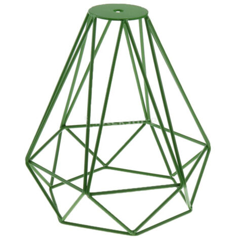 Abat-jour Cage Métallique Panier Abat-jour Plafonnier Fer Forgé Plafonnier Lumière & Style Industriel, Vert