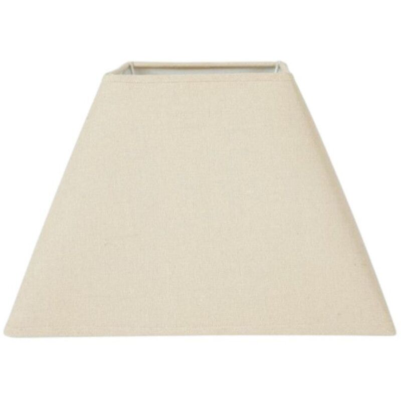 Abat-jour - Carré - Beige - Pour lampe - Base 27 cm - Culot E27 avec réducteur
