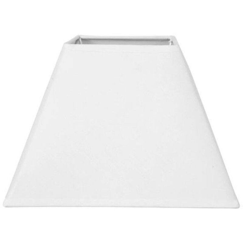 Abat-jour - Carré - Blanc - Pour lampe - Base 20 cm - Culot E27 avec réducteur