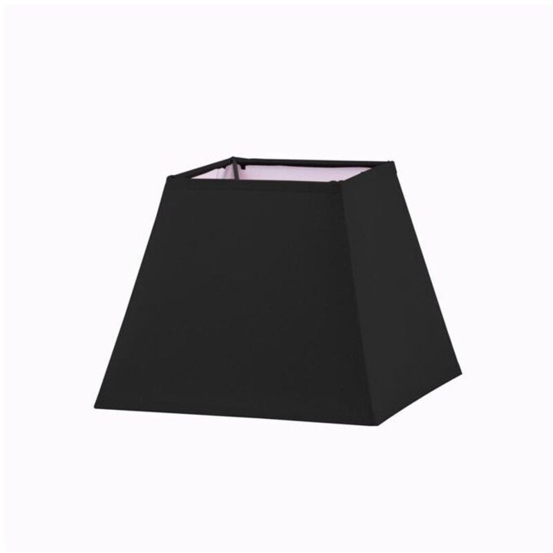 Abat-jour - Carré - Noir - Pour lampe - Base 15cm - Culot E14 - Chambre - Salon