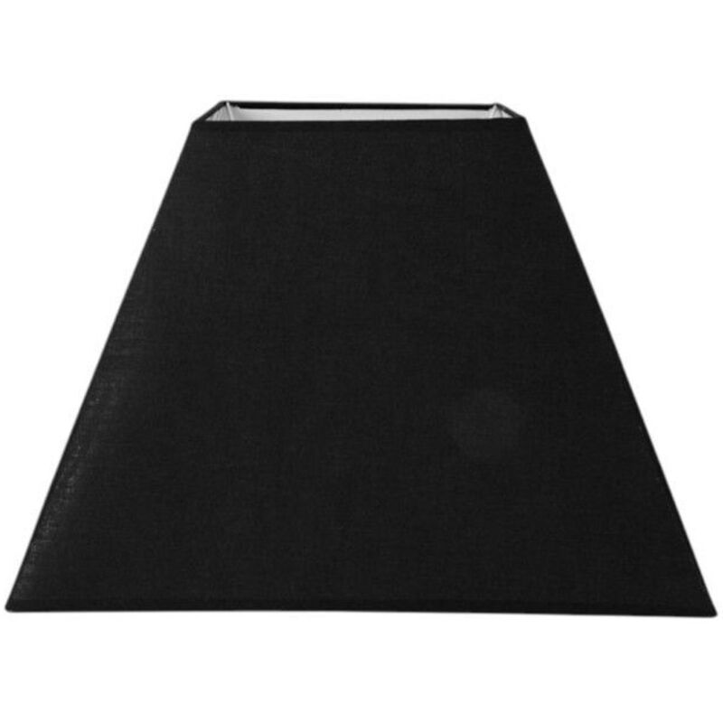 Abat-jour - Carré - Noir - Pour lampe - Base 41 cm - Culot E27 avec réducteur