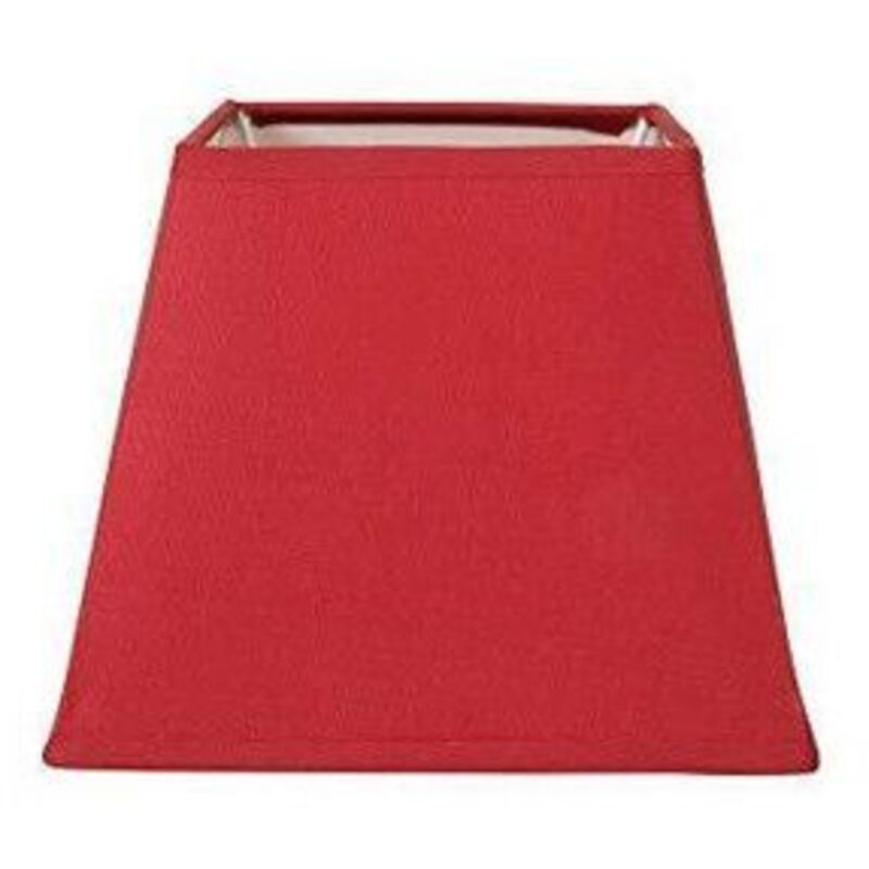 Abat-jour - Carré - Rouge - Pour lampe - Base 15cm - Culot E14 - Chambre - Salon