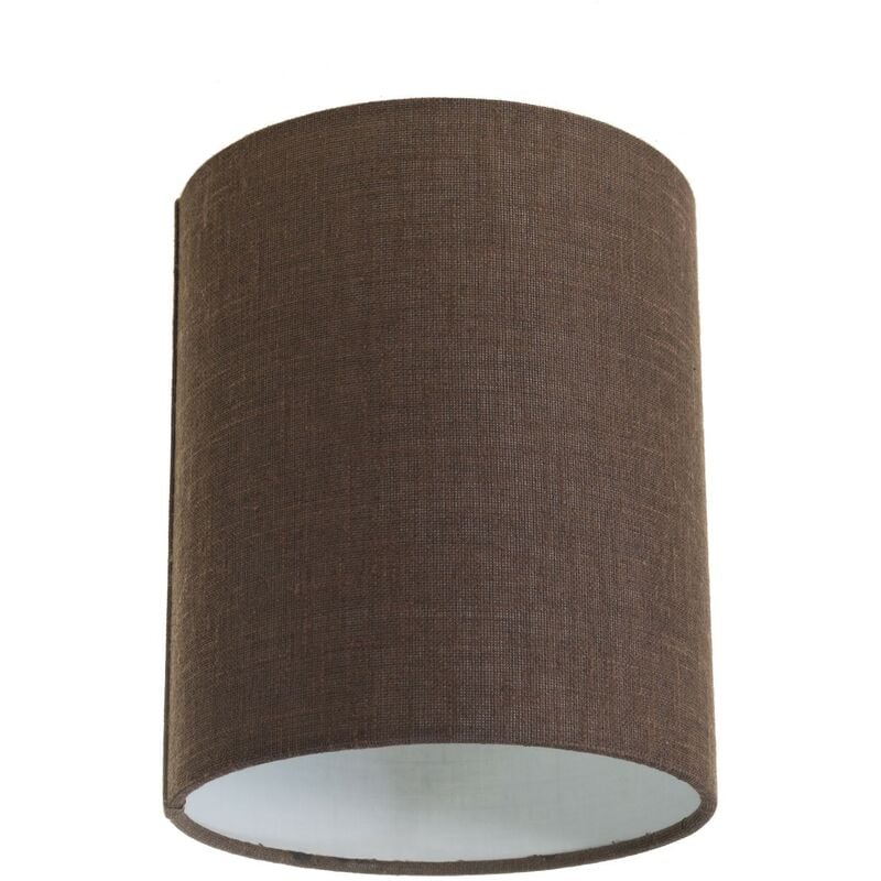 Abat-jour Cilindro en tissu avec culot E27 - 100% Made in Italy Camelot brun