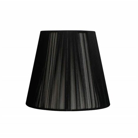 Abat-jour conique Hilo Indira avec pince noire, 14 x 8 x 9,5 cm