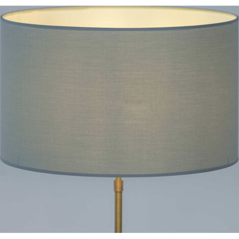 Abat-jour coton gris élégant pour salon ou chambre moderne - gris clair coton