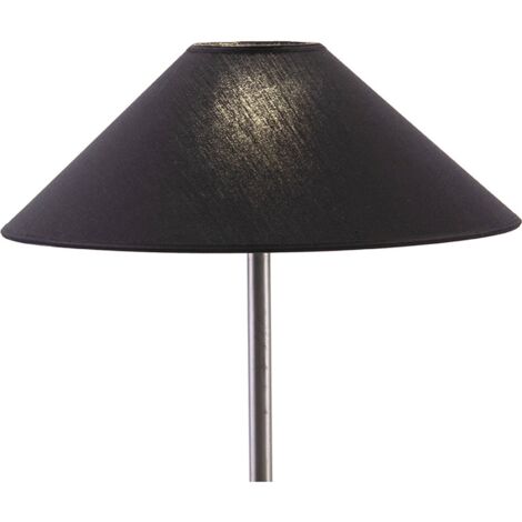 Abat-jour coton noir élégant pour lampe de salon moderne - noir profond coton