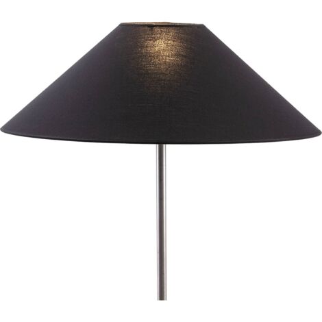 Abat jour coton noir élégant pour lampe de salon moderne - noir profond coton