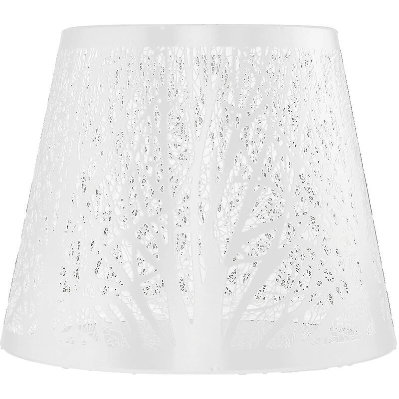 Abat-jour, couvercle de lampe en fer forgé moderne fiable mini pour la maison pour la chambre à coucher pour le chevet(blanche)