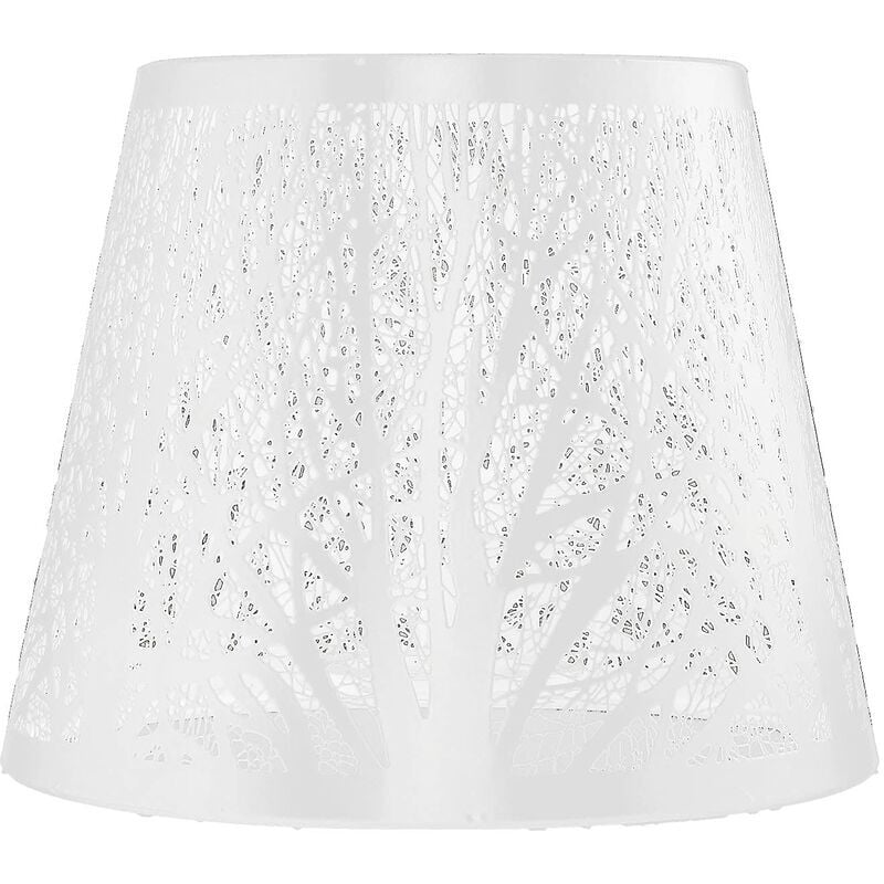 Abat-jour, couvercle de lampe en fer forgé moderne fiable mini pour la maison pour la chambre à coucher pour le chevet(blanche)