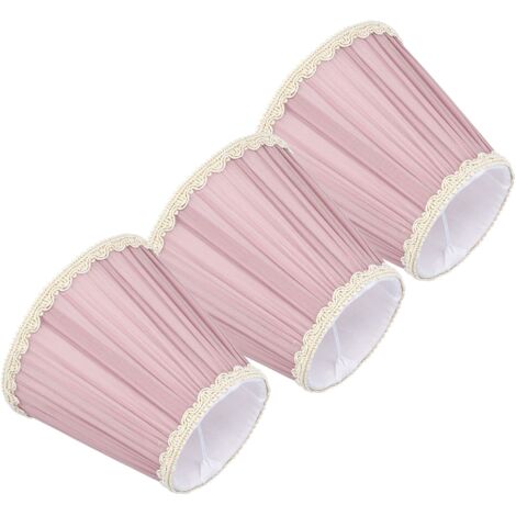 Abat-Jour, Couvercle de Lampe en Tissu 3 pièces Facile à Installer pour Chambre à Coucher pour Bougie Lustre pour Salle d'étude pour hôtel pour Club pour Applique Murale pour(Clip Violet Clair)