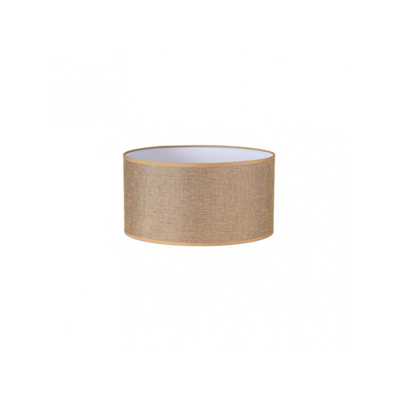 FABRILAMP - Jin Abat-jour cylindrique E27 Brown 35Dx35dx20h Cm Saco-jute Fabric - FAB 176233502