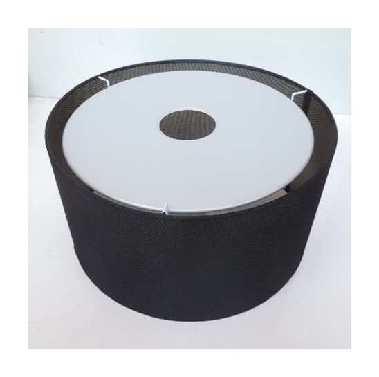 Lumina - Abat-jour cylindrique ø 350mm en tissu noir pour lampe ou applique à culot E27 51113220