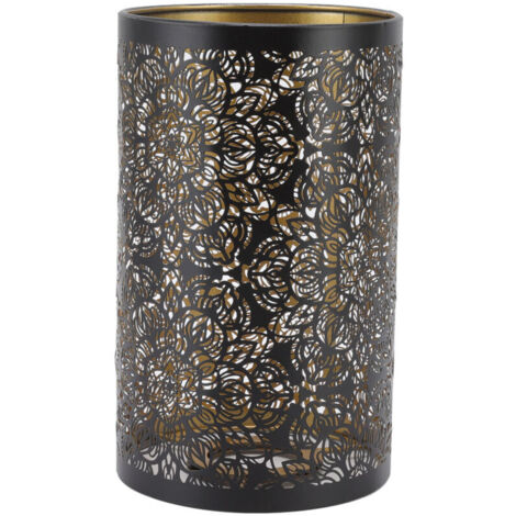 Abat-jour cylindrique en fer forgé E27 E26 – Hauteur 20cm, largeur 12cm – Décoration moderne pour maison et hôtel
