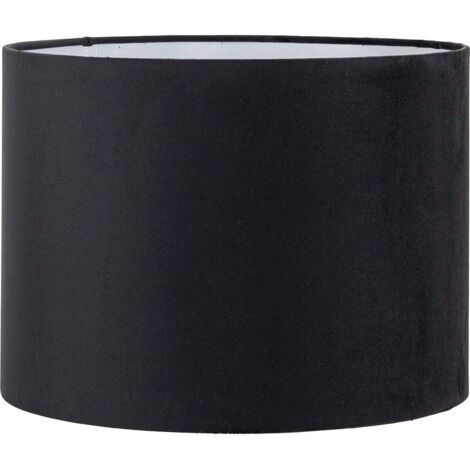 Abat jour cylindrique noir design élégant pour salon contemporain - noir profond élégant