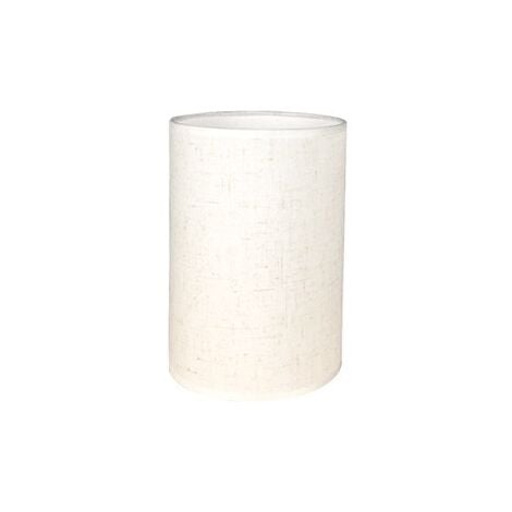 Abat-Jour Cylindrique Tissu En Lin Fait À La Main, Pour Lampe De Table, Suspension, Lampadaire (Blanc, Diamètre 14 Cm X Hauteur 20 Cm)-RAPANDA
