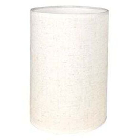 Abat-Jour Cylindrique Tissu En Lin Fait À La Main, Pour Lampe De Table, Suspension, Lampadaire (Blanc, Diamètre 14 Cm X Hauteur 20 Cm)-RAPANDA