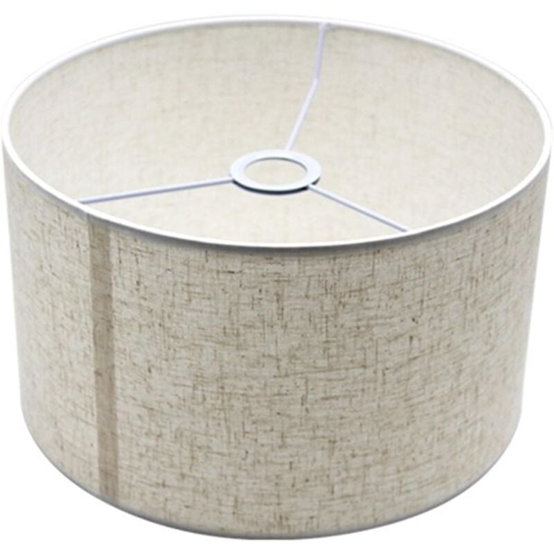 Abat-Jour Cylindrique Tissu en Lin pour Lampe de Table Lampadaire Lampe de Chevet Lampe de Suspension Remplacement Abat-Jour 26 x 26 x 19cm (Lin)