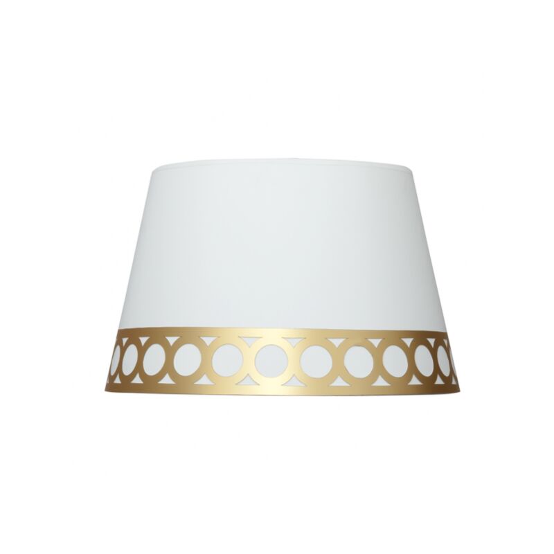 Abat-jour lampe dalia e14 blanc/or 15dx12dx13h