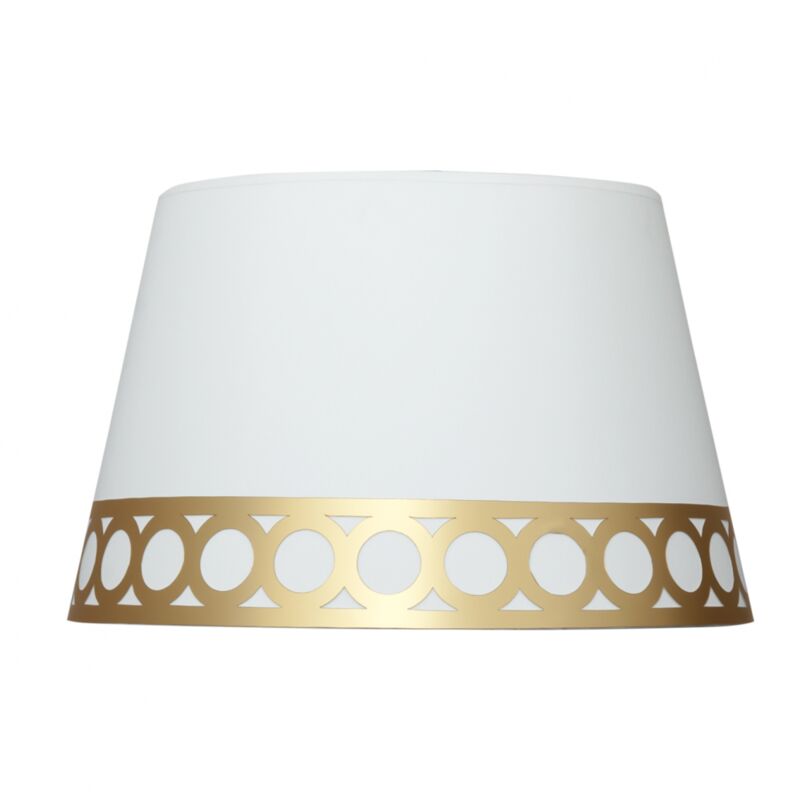 Abat-jour lampe dalia e14 blanc/or 15dx12dx13h Abat-jour lampe dalia e14 blanc/or 15dx12dx13h