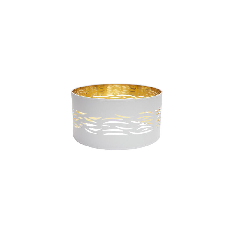 Abat-jour de lampe suspendue fog 1xe27 blanc-or 40dx40dx20h Abat-jour de lampe suspendue fog 1xe27 blanc-or 40dx40dx20h
