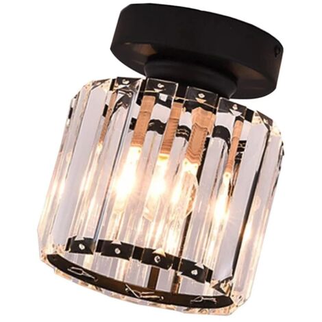 Abat-jour de Plafond, Mignon éclairage Abat-jour de Plafond Décoration de la Maison 110-220V Fer Cristal Artificiel pour Chambre Simple (Sans ampoule)