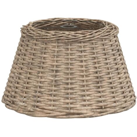 Abat-jour de plafonnier marron 50x30 cm osier CFW77836
