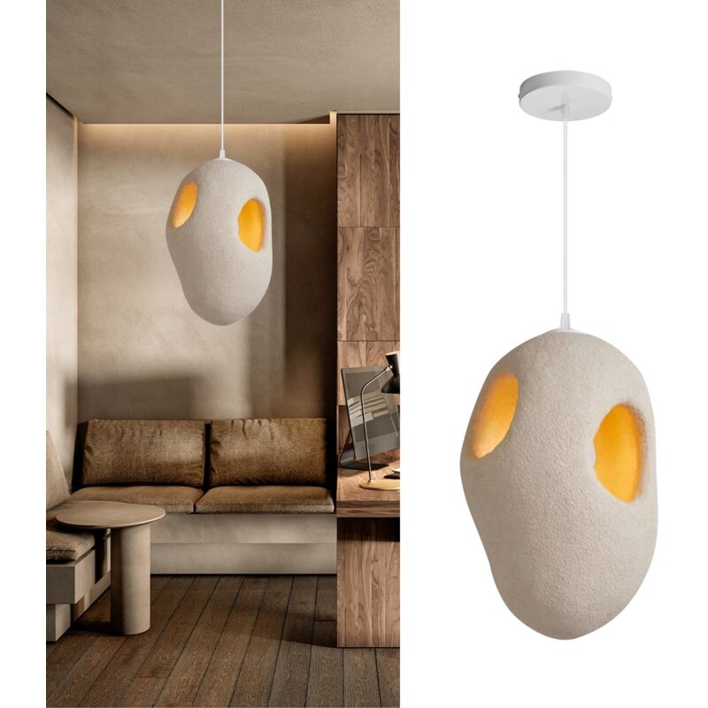 Arturesthome - Abat-jour décoratif japonais style wabi-sabi en mangue pour la maison, lustre d'éclairage