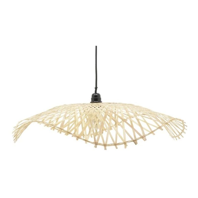 Abat-jour pour suspension en bambou naturel Vague