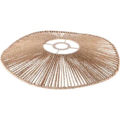 Abat-Jour en Corde tissée Abat-Jour Rustique pour Lampe de Plafond Boho Abat-Jour Suspendu pour Salon, Jaune,40cm
