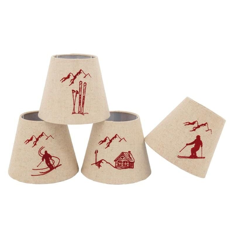 Abat-jour en coton modèle aléatoire Skieur
