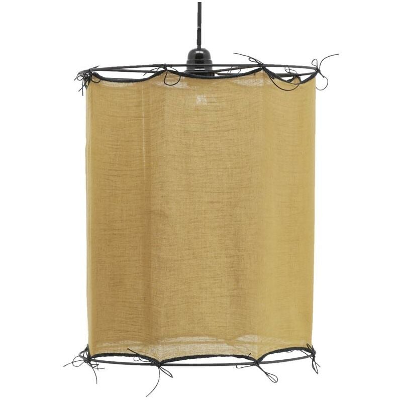 Abat-jour pour suspension en coton Riad Moyen Safran