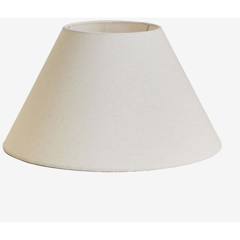 Sklum – Abat-jour en lin conique blanc Ø40 cm – Structure en fer pour solidité – Ambiance chaleureuse et accueillante – Nettoyage facile Sklum – Abat-jour en lin conique blanc Ø40 cm – Structure en fer pour solidité – Ambiance chaleureuse et accueillante – Nettoyage facile