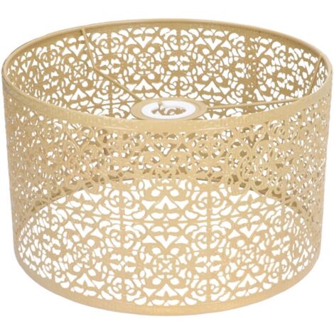Abat-jour en métal ajouré E27 E14, utilisation universelle, bonne Dissipation de la chaleur, couvercle de lampe exquis, doré